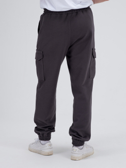 Джоггеры карго теплые.Графит