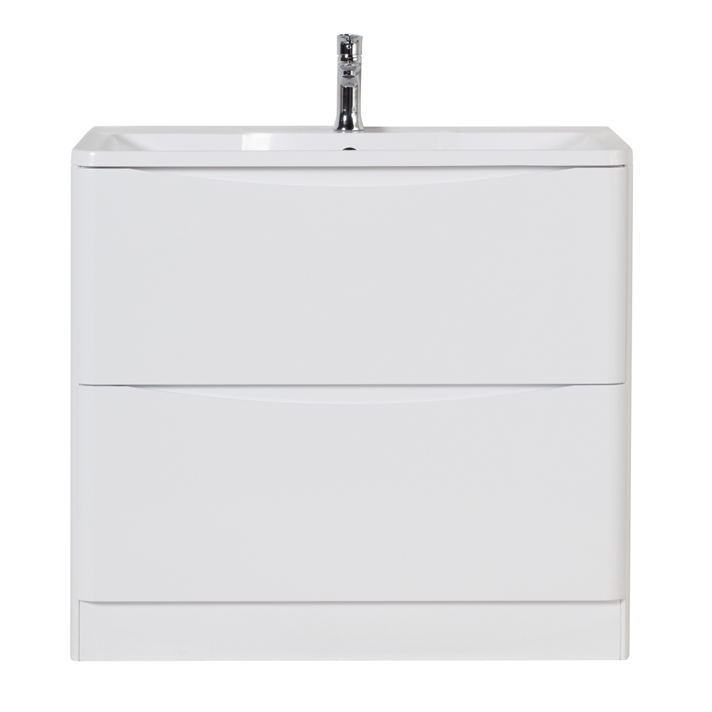 Мебель для ванной комнаты напольная BelBagno ACQUA-800-2C-PIA-BL 80см Bianco Lucido