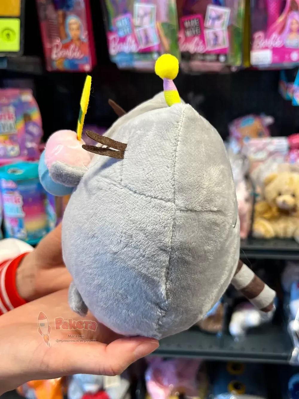 Мягкая игрушка Пушин Кот Кэт плюшевый котик с тортиком