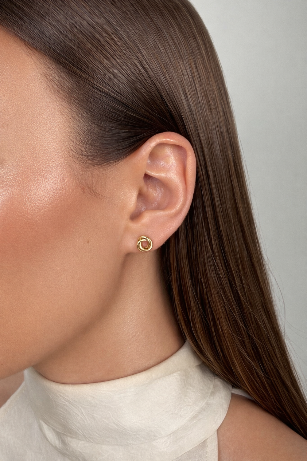 Серьги "Узелки" плосике в золочении