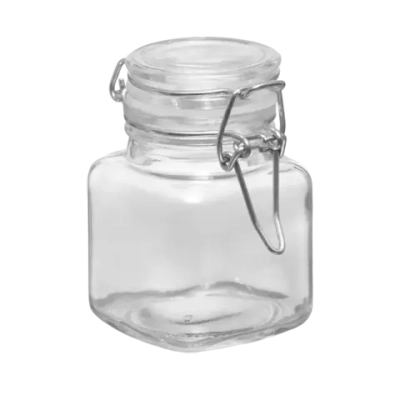 Баночка стеклянная для специй с бугельным замком Доляна «Квадрат», 110 мл, 5,5×8 см