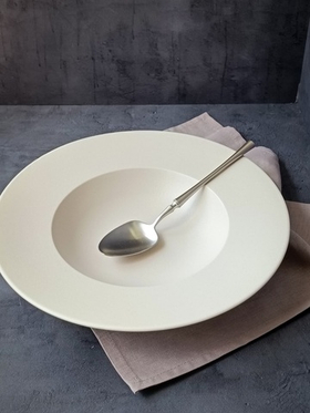 Тарелка глубокая d=31 cм,фарфор "NOBLE" серия "Fine Plus-Light Grey"