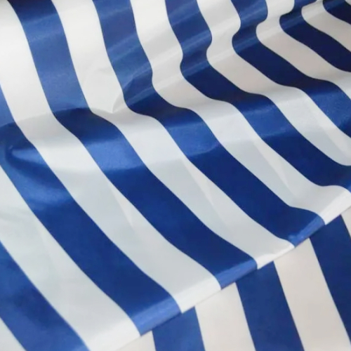 Оксфорд 240 D ткань тентовая водоотталкивающая, ПОЛОСКА бело-синяя