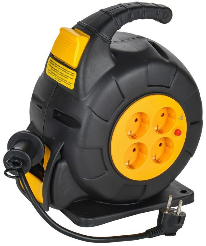 Удлинитель на катушке TWIST 4х10м с заземл. автосмотка 16А IP20 ПВС 3х1.5 IEK TW-KP27-16-04-10 Удлинитель на катушке TWIST 4х10м с заземл. автосмотка 16А IP20 ПВС 3х1.5 IEK TW-KP27-16-04-10