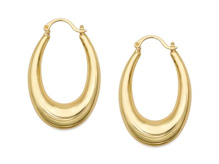 Серьги-Кольца "Овальные", 47мм (уценка)