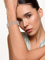 Браслет "White night" из горного хрусталя Silver