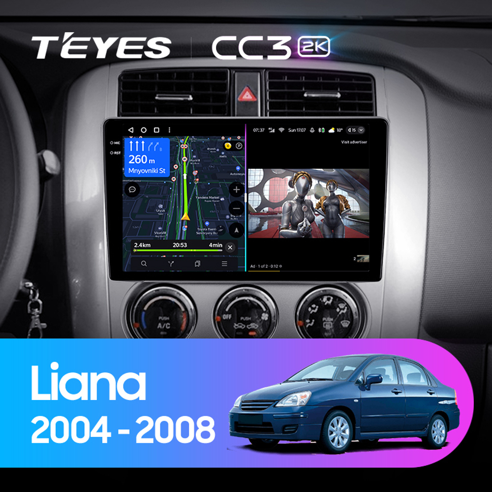 Teyes CC3 2K 9"для Suzuki Liana 2004-2008