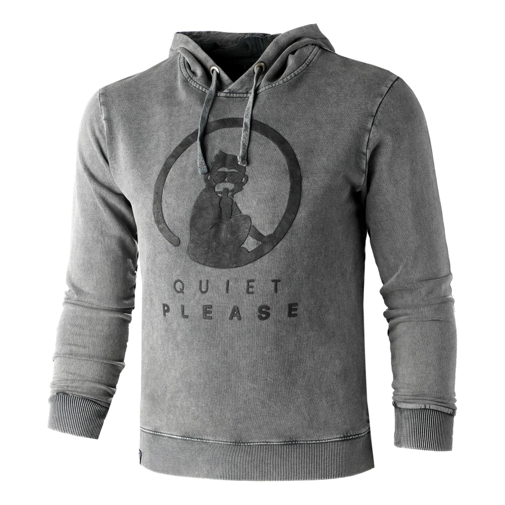 Мужская кофта теннисная Quiet Please GOAT Hoody Men - Grey, Black