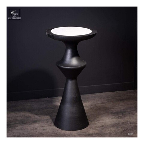 Столик Side table ()Столик диам 37 Objet de Curiosite Черный / Белый