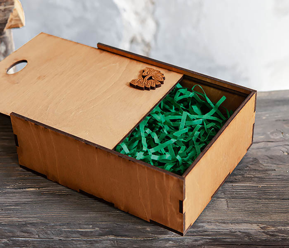 BOX231-2 Подарочная коробка формата А6 из дерева (19*15*6 см)
