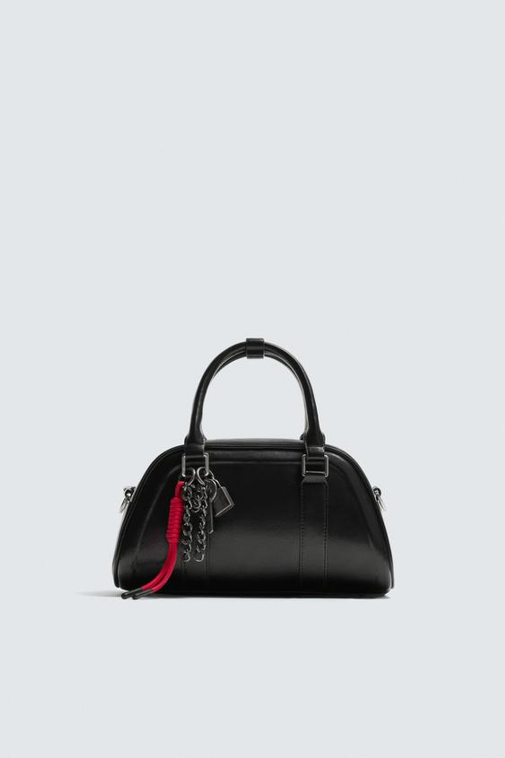 ZARA СУМКА С ПОДВЕСКАМИ, ЧЕРНЫЙ