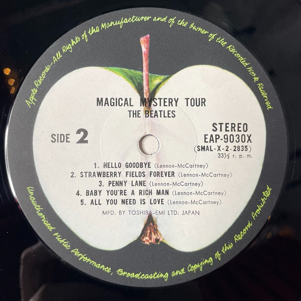 Винтажная виниловая пластинка LP The Beatles Magical Mystery Tour (Japan 1973) (Obi, Booklet) Am The Walrus