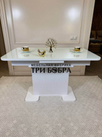 Кухонный раскладной стол "Монро", белый глянец