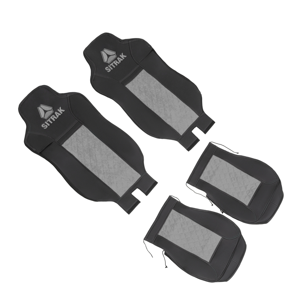 Чехлы Sitrak MAX; SITRAK C7H с 2024 г (экокожа, черный, серая вставка)