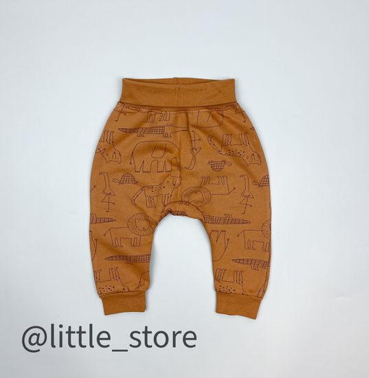 Штанишки "Я родился" из футера с начесом