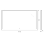 Зеркало BelBagno 140 SPC-GRT-1400-800-LED-TCH-WARM с подсветкой с подогревом с сенсорным выключателем