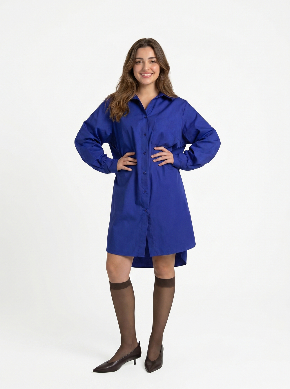 Платье-рубашка "Порыв", цвет Синий