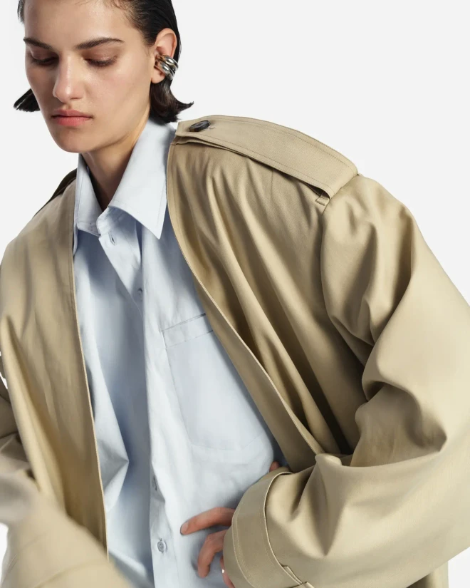 Тренч-трансформер бежевый