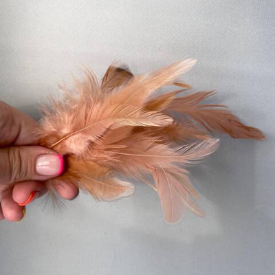 Перья петуха розовая карамель 2 сорт 20 шт.