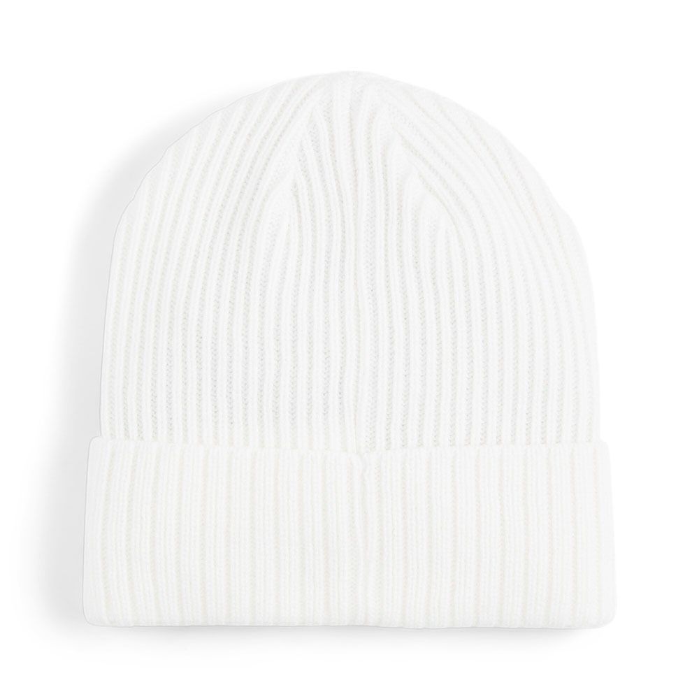 Шапка PUMA Ribbed Classic Cuff Beanie, 02403806, белый