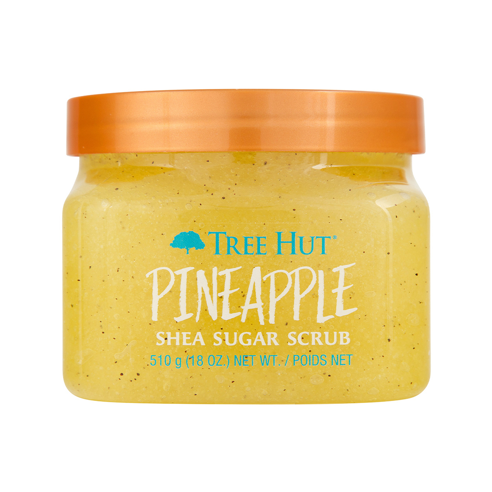 TREE HUT Сахарный скраб для тела с шиммером с ароматом миндаля и сандала Tropic Glow