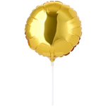 Шар фольгированный Круг 23 см (Золотой)