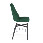 Стул на металлокаркасе Woodville Фена R зеленый, черный, ножки черные