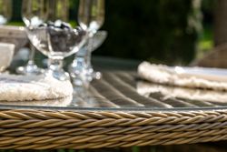 "Эспрессо–150 S" обеденная группа плетеная, цвет соломенный