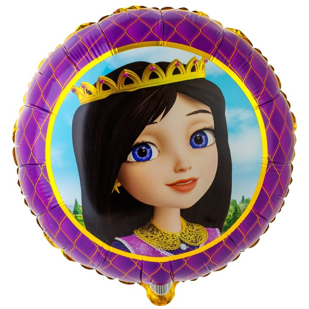 Фольгированная фигура, круг, РУС Царевны Соня,18"/46СМ