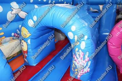 Коммерческий надувной батут "Морские обитатели"