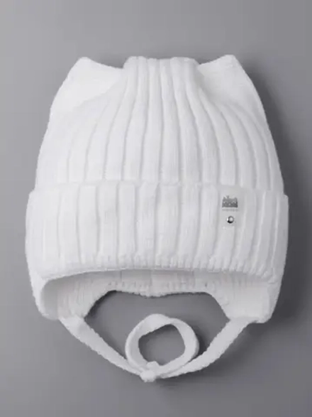 Шапка для девочки с ушками осенняя