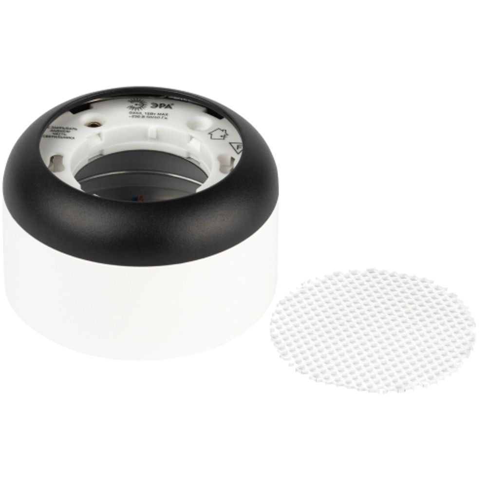 Светильник настенно-потолочный спот ЭРА OL56 WH/BK под лампу GX53 белый/черный IP20 | Накладные светильники