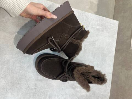 Луноходы из натуральной замши/Натуральный мех