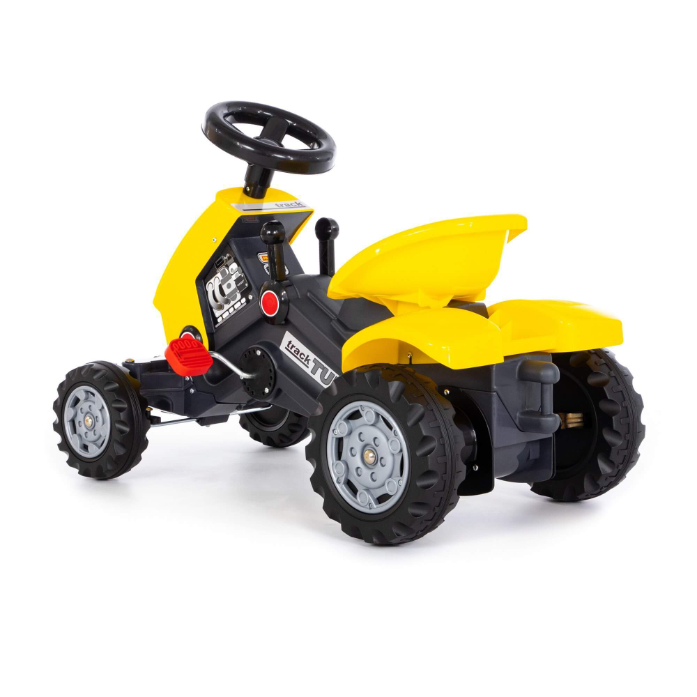 89335/Каталка-трактор с педалями "Turbo-2" (жёлтая)780х440х540/5