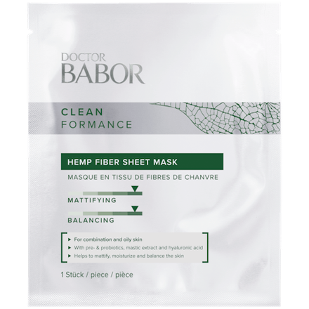 Маска тканевая Doctor Babor Clean Formance Hemp Fiber Sheet Mask