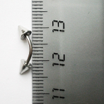 Для пирсинга брови микробанан 8 мм с конусным наконечником 4 мм из медицинской стали.