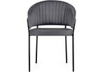 Стул на металлокаркасе Woodville Лео антрацитовый brendy stone 28, черный, ножки черные