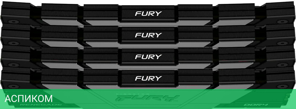Оперативная память Kingston Fury Renegade DDR4 4x16GB (KF432C16RB12K4/64)