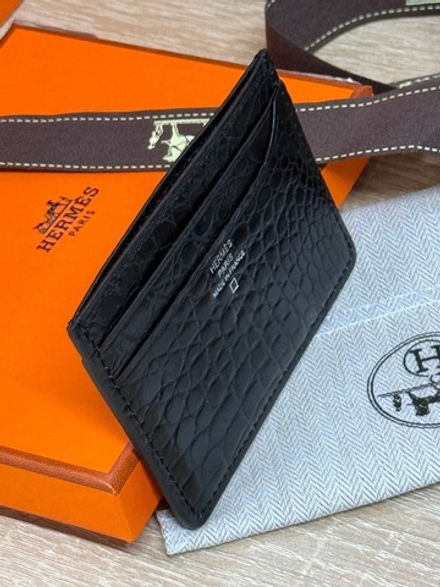 Картхолдер Hermes из кожи крокодила