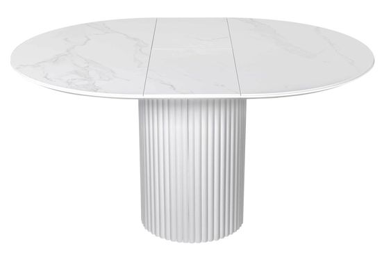 Стол DUBAI 110 (+32) белая керамика матовая / белая опора