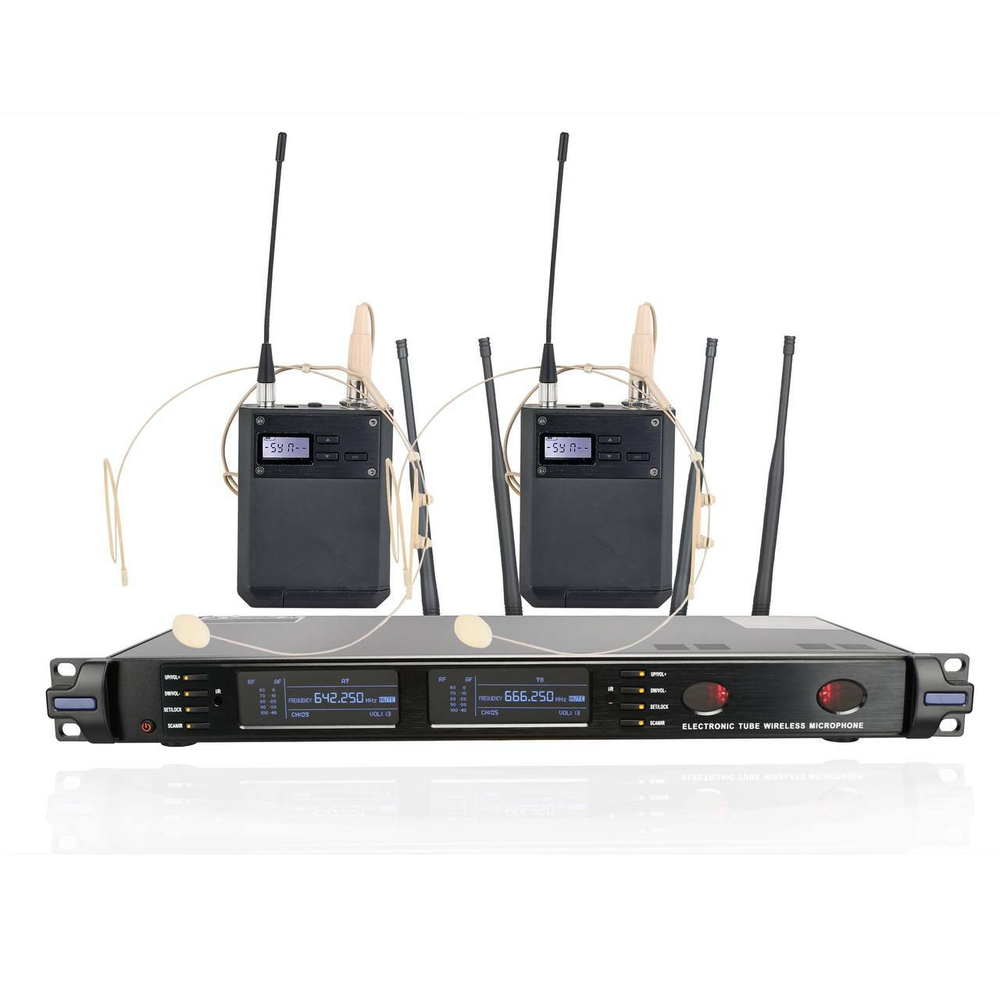 Двойная радиосистема с двумя головными микрофонами PMAudio-20A