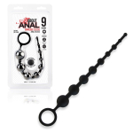 Черные силиконовые анальные бусы Silicone Anal Beads - 30 см. (Цвет: черный)