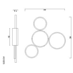 Потолочный Светильник Twine 4 Rings White By Imperiumloft