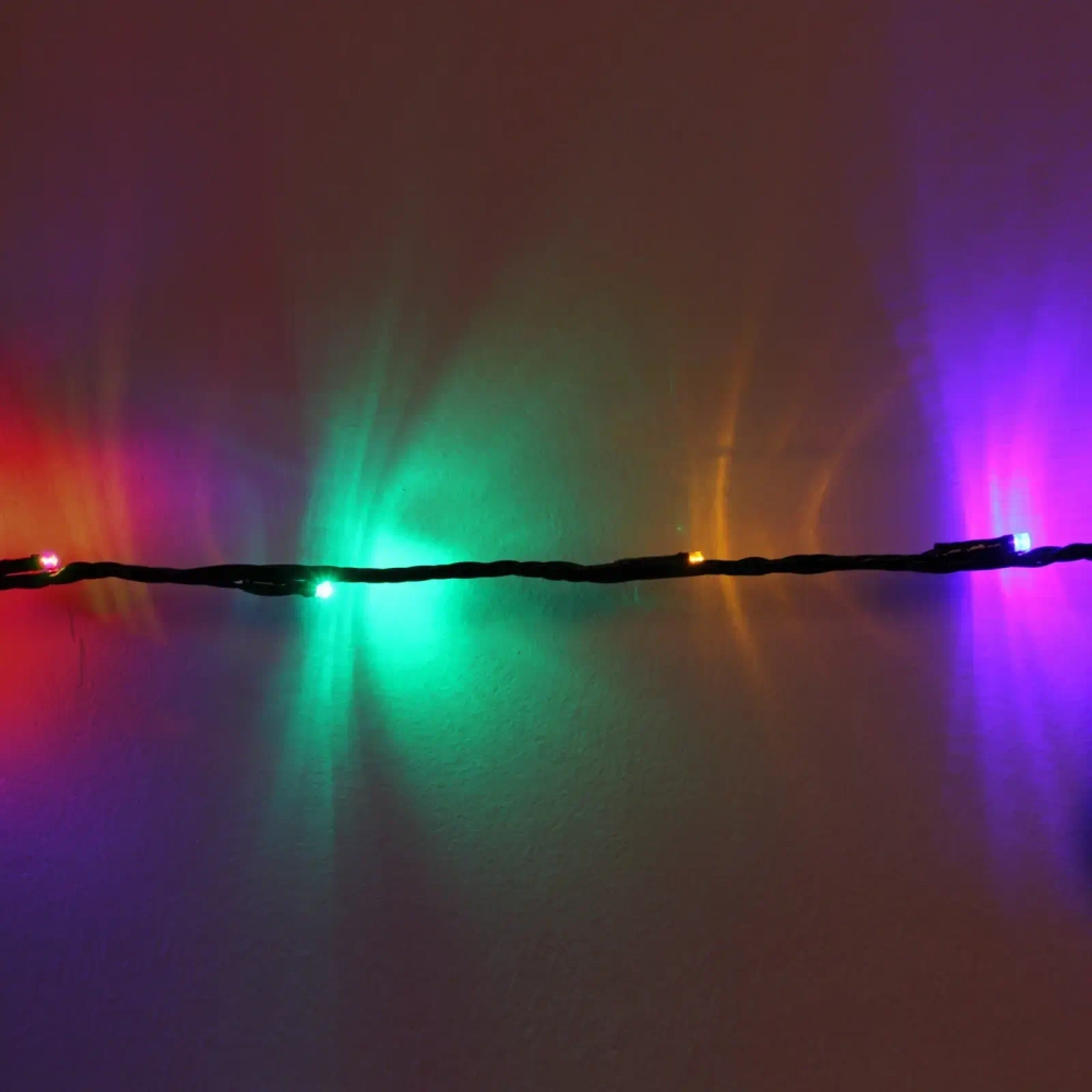 Гирлянда для улицы «Водопад» нить 7м 80 ламп LED чёрный провод, 8 реж, IP-54, Мультицвет (возможность соединения)