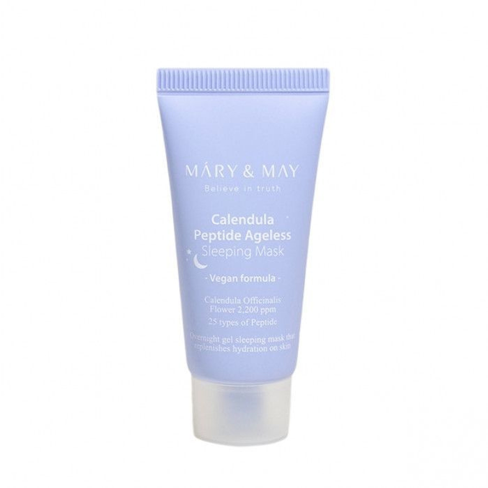 Маска для лица с календулой и пептидами MARY&MAY Calendula Peptide Ageless Sleeping Mask 30 гр