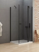 Душевой уголок NEW TRENDY NEW SOLEO BLACK K-0551 120x90 стекло прозрачное/профиль черный