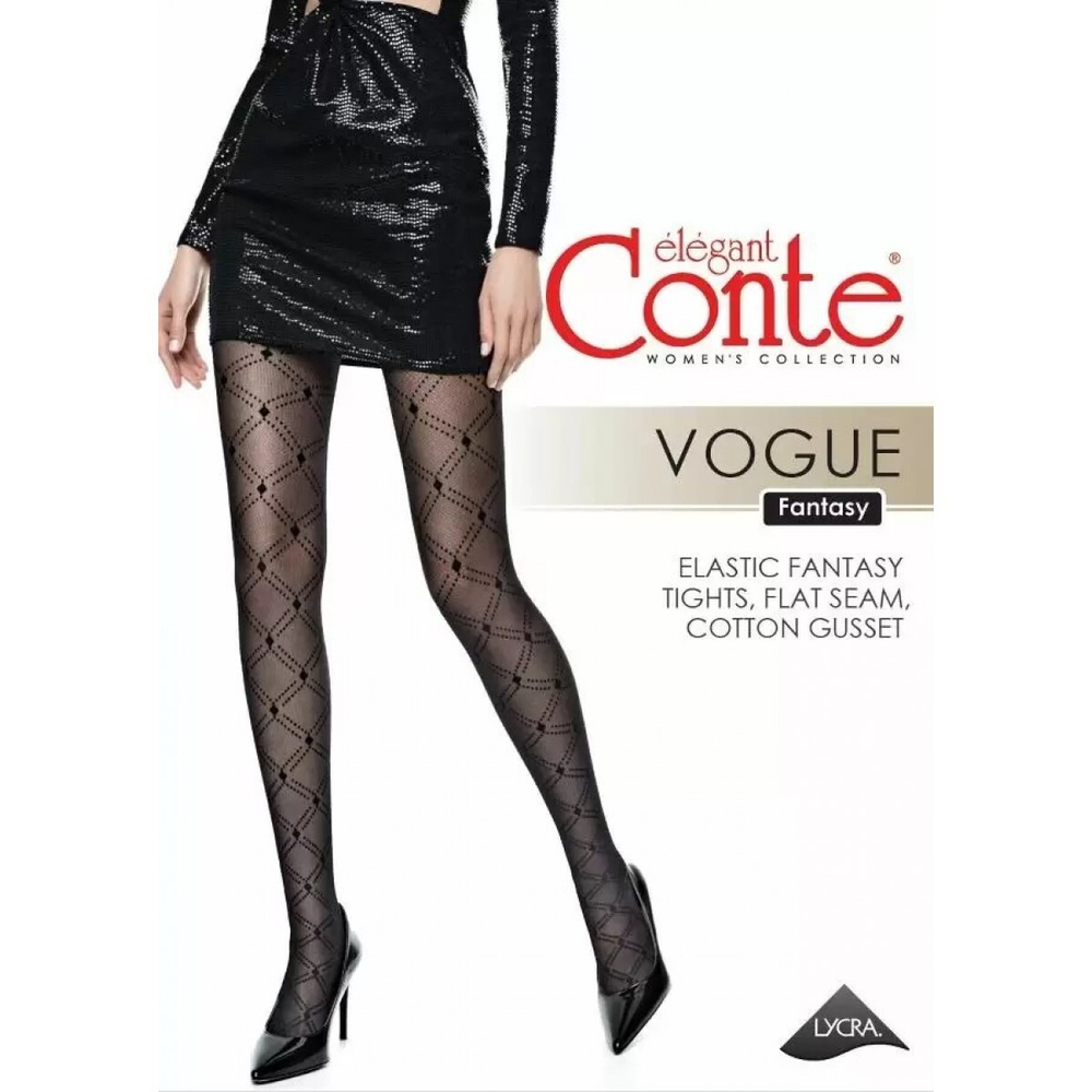 CONTE VOGUE (колготки с рисунком "ромбы")