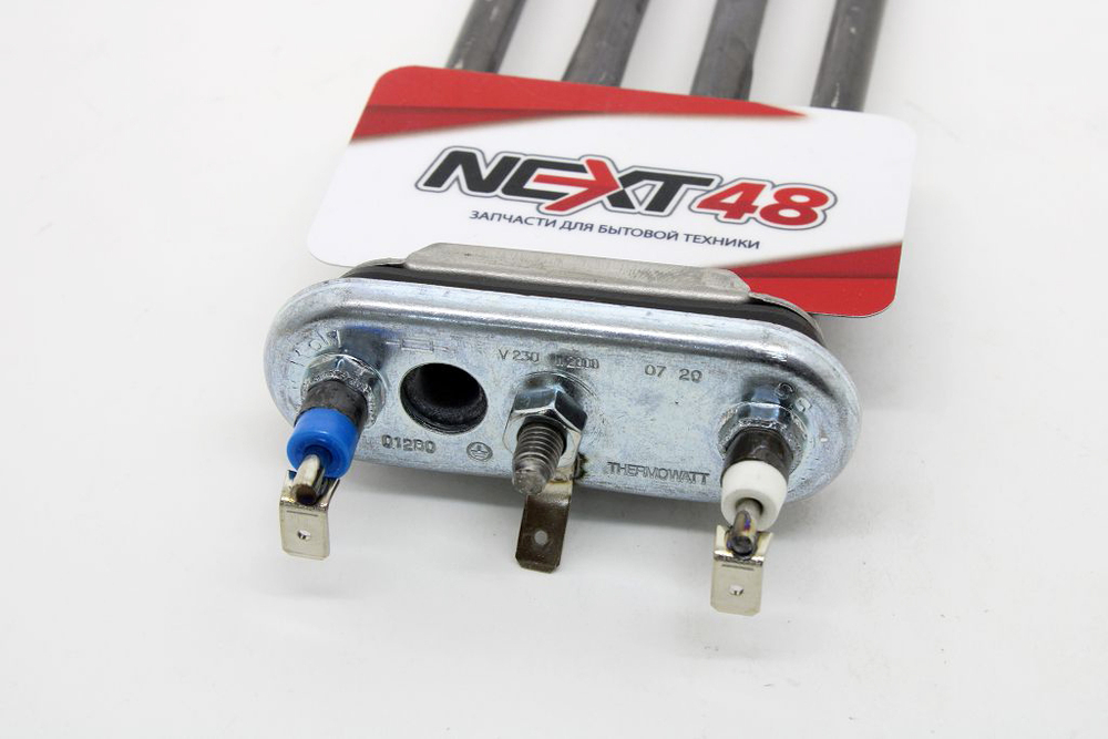 Тэн 1.40.003.05, 2000W, 267512, 3406125, с отверстием, с буртом, BOSCH THERMOWATT L=200mm,  HTR012BO