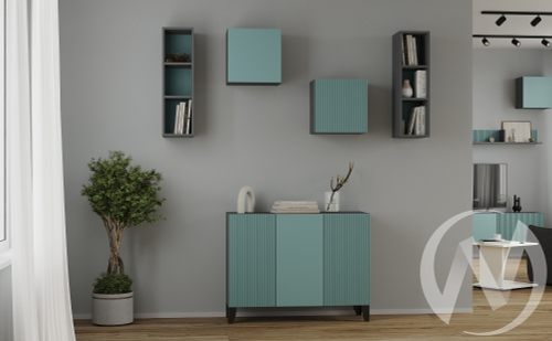 Гостиная "Сириния" (серый графит/МДФ бриз)