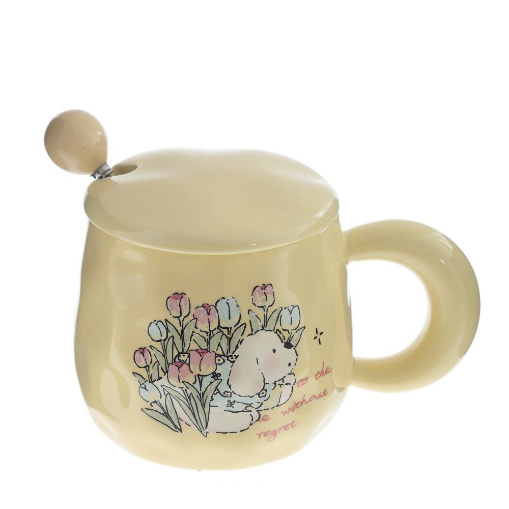 GAEM Кружка с крышкой и ложкой, 360 мл, L14 W9,5 H9,5 см, 4в.